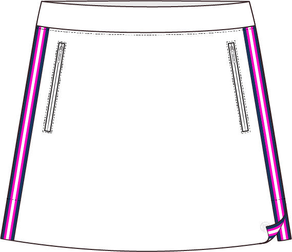 Side Striped Scuba Skort