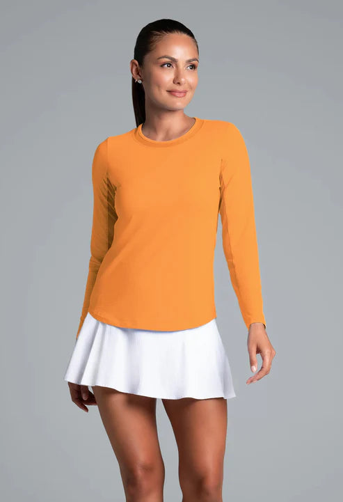 Long Sleeve Crew Neck with Mesh