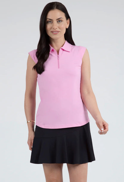 Solid Sleeveless Polo